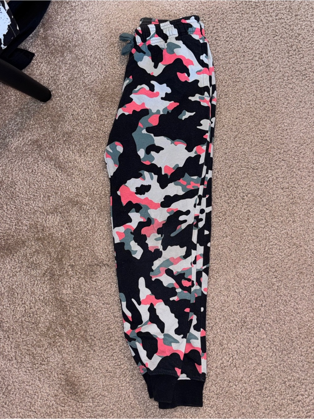 Under Armour Black Pink Gray Camo Kids Joggers